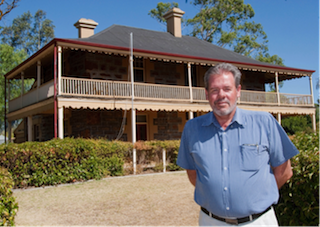 CAPTION: Heritage being restored… Nuriootpa Futures Association chairman Chris Linden and Coulthard House (Photo courtesy ‘The Leader’ Barossa Valley)